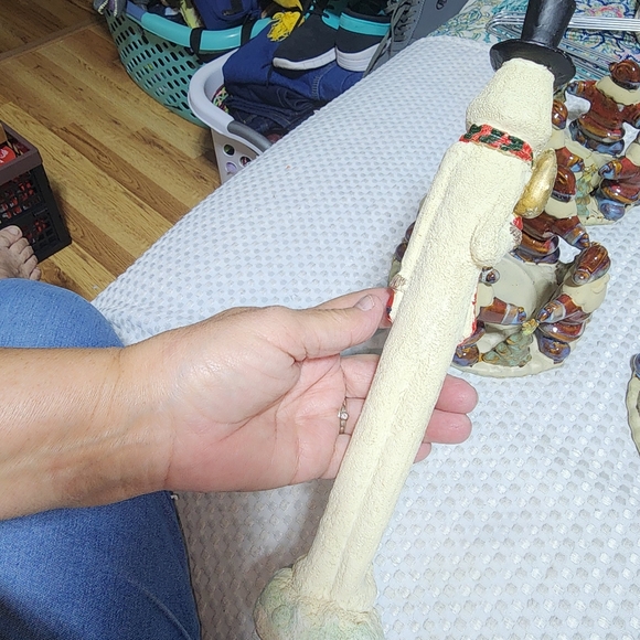 WINDSOR EUC 12" SNOWMAN SHOVEL SAND CASTLE CHRISTMAS STANDING FIGURINE - Picture 6 of 6